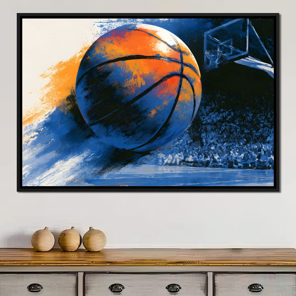 Flight of the Basketball Canvas Wall Art
