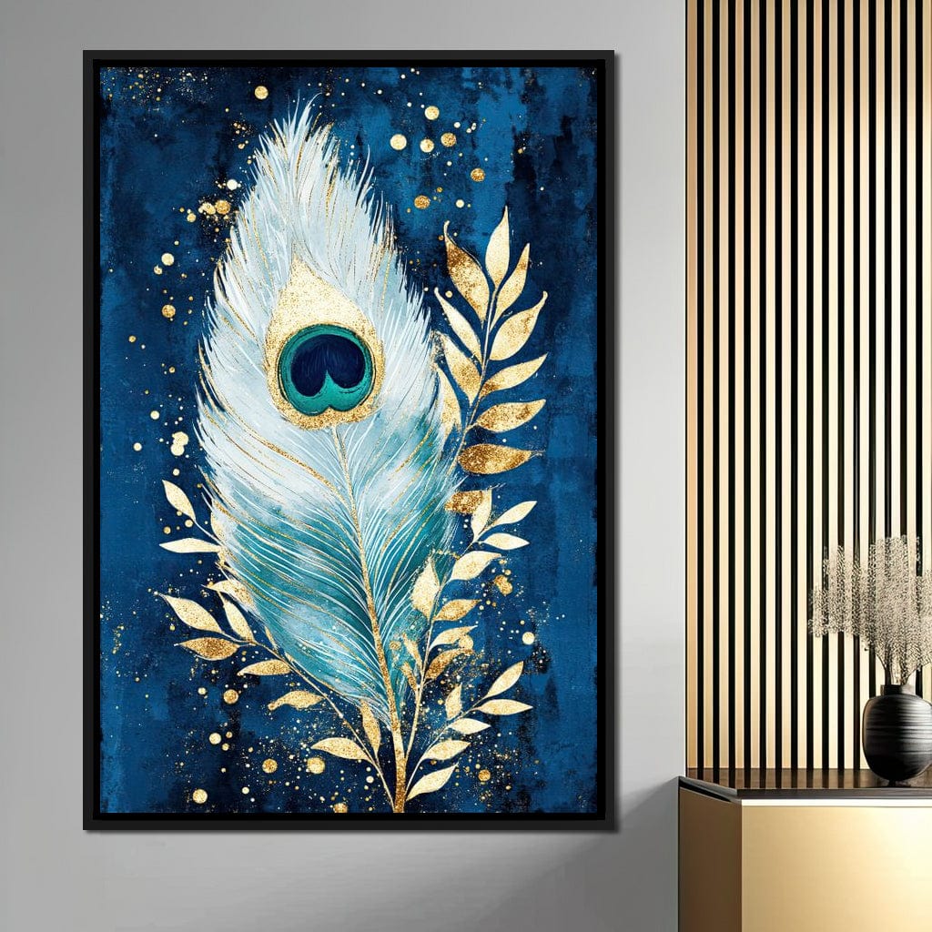 Peacock Plumage Radiance Canvas Wall Art