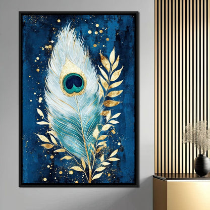 Peacock Plumage Radiance Canvas Wall Art
