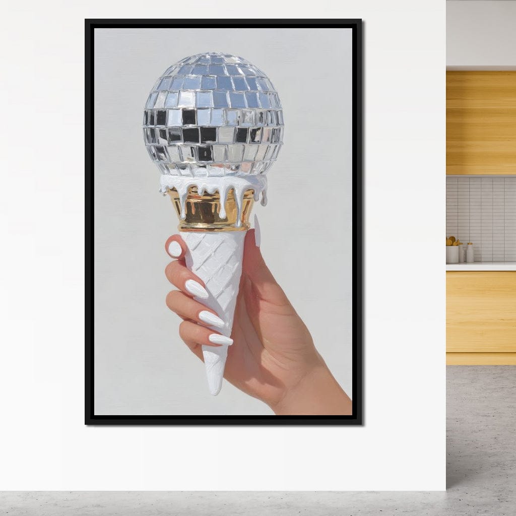 Melting Disco Cone Pop Canvas Wall Art