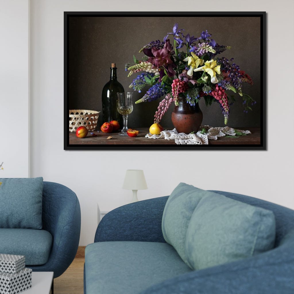 Lupines & Irises Canvas Wall Art