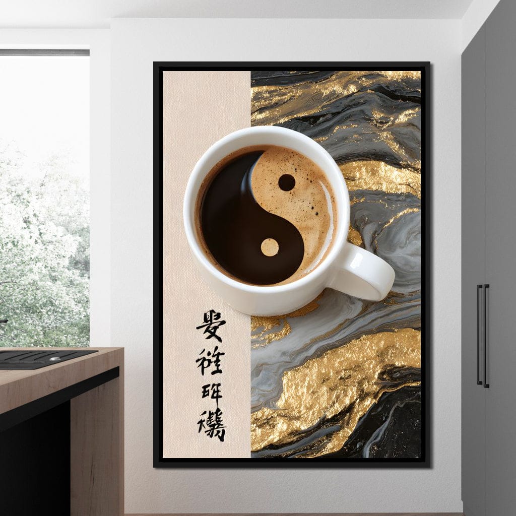 Zen Coffee Graceful Fortune Canvas Wall Art