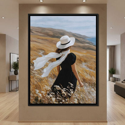 Wind Swept Hillside Muse Canvas Wall Art
