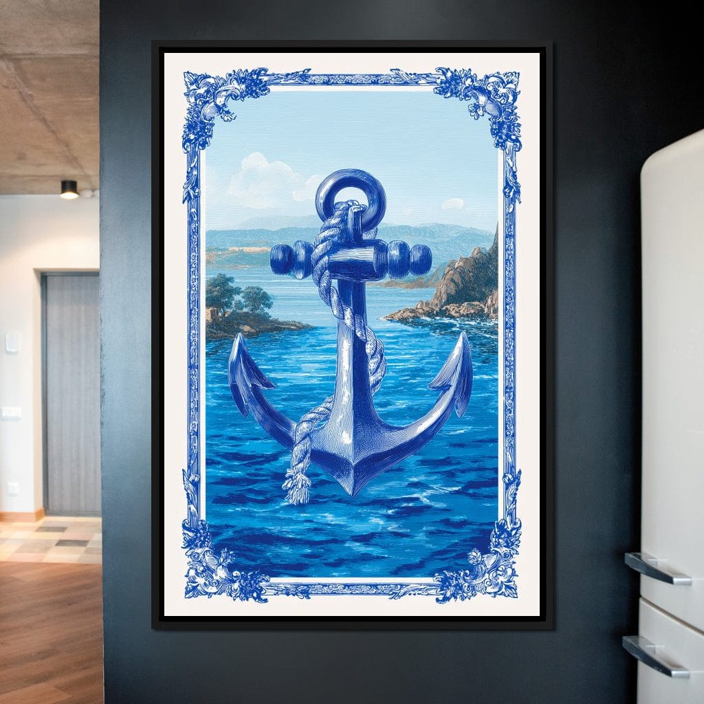 Tropical Ship Anchor Canvas Wall Art