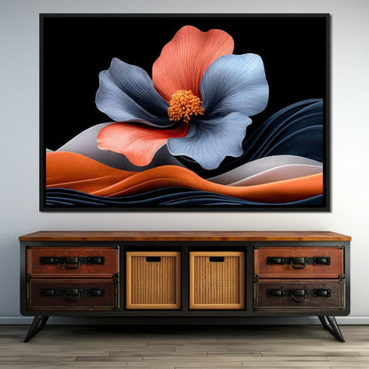 3D Bloom of Eternal Radiance Canvas Wall Art