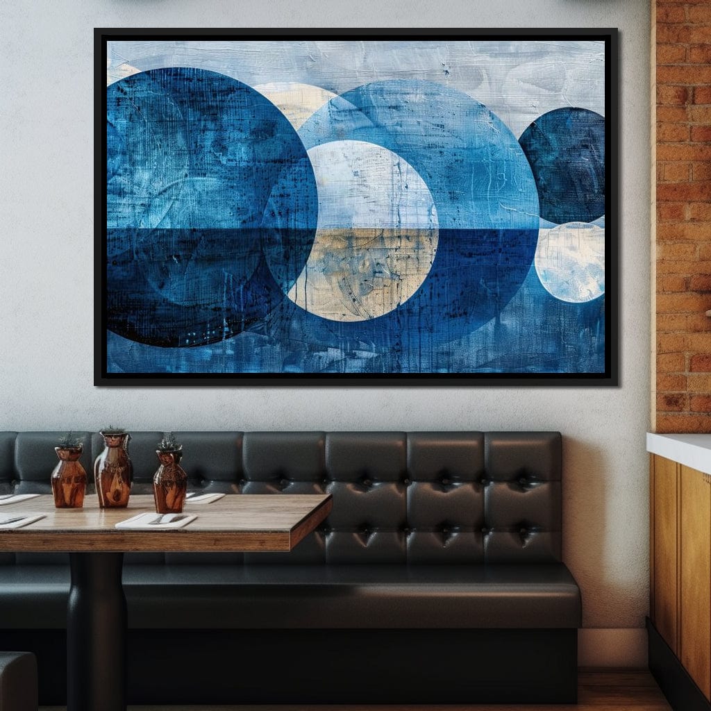 Sapphire Moons Aligned Canvas Wall Art