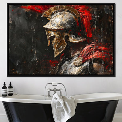 Hellenic Guardian in Twilight Canvas Wall Art