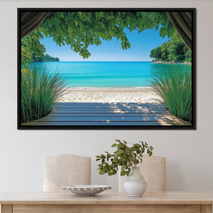 Tropical Tranquil Escape Canvas Wall Art