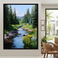 Alpine Creek Wildflower Trail Canvas Wall Art
