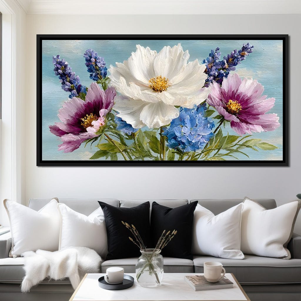 Pastel Meadow Floral Breeze Canvas Wall Art