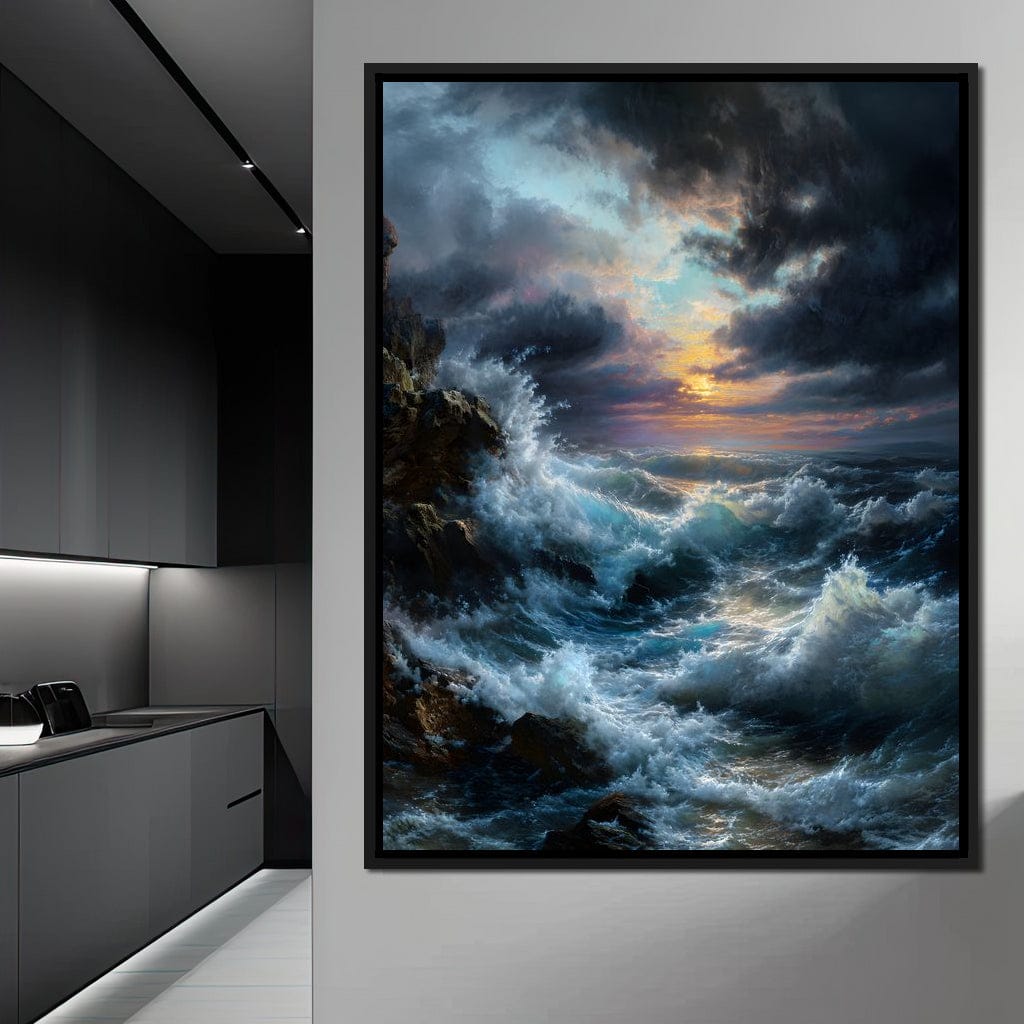 Tempest Dawn Ocean Fury Canvas Wall Art