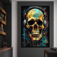 Technopunk Skull 2 Canvas Wall Art