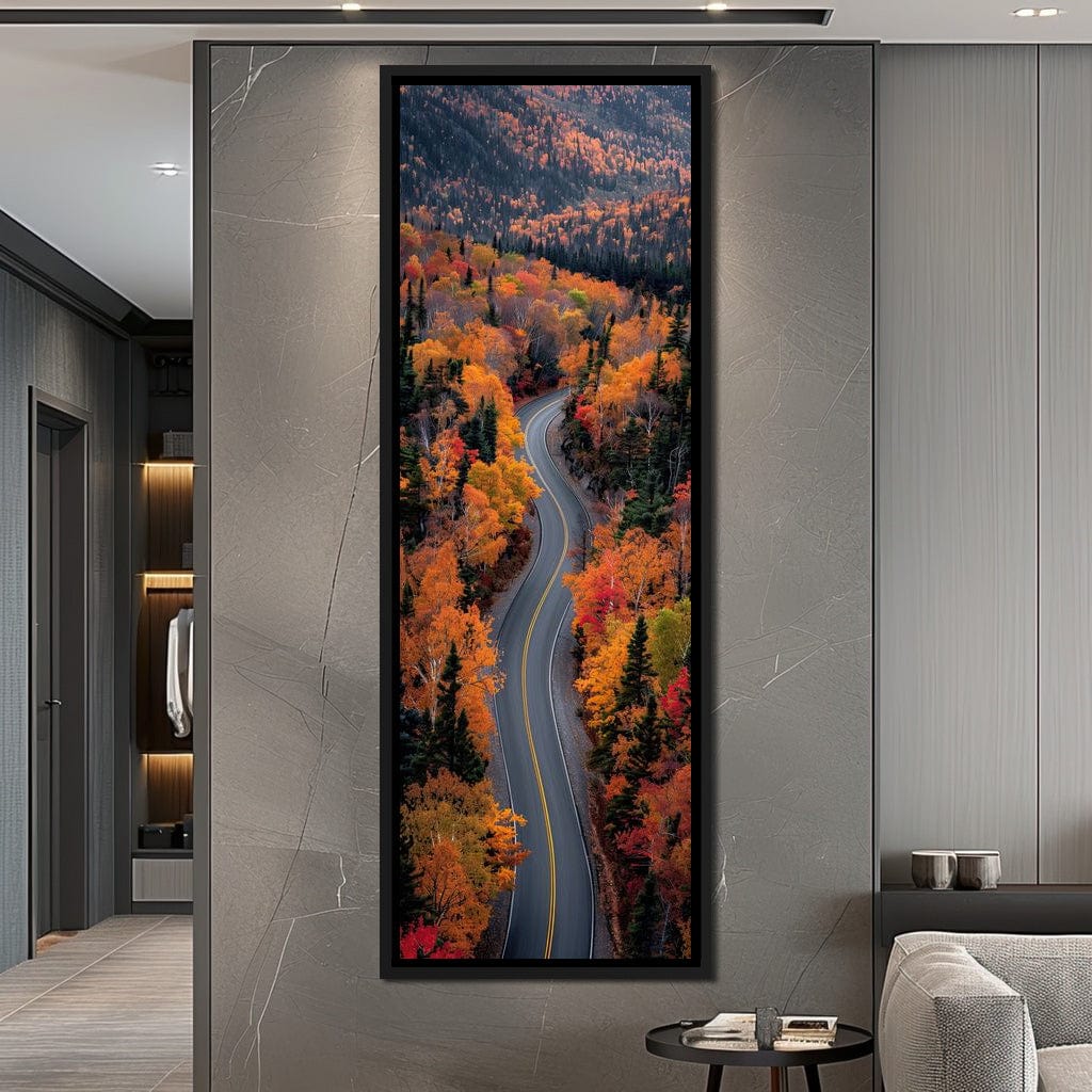 Autumn Road Canvas Wall Art