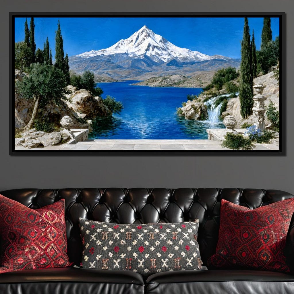 Majestic Peaks and Tranquility Canvas Wall Art