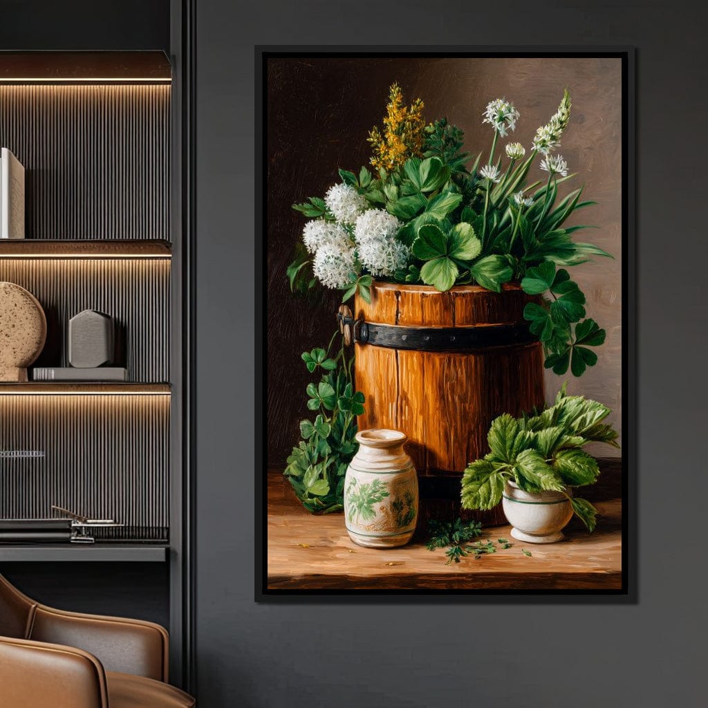 Clover With Herbs Canvas Wall Art