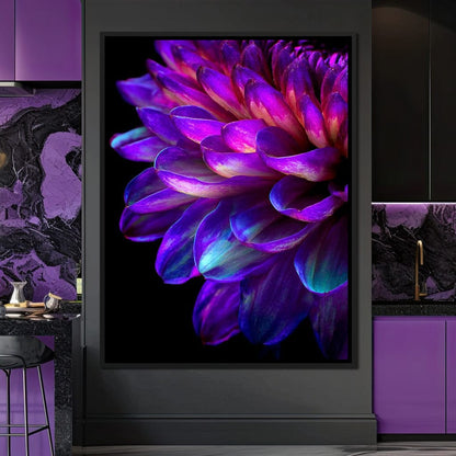 Electric Violet Petal Reverie Canvas Wall Art
