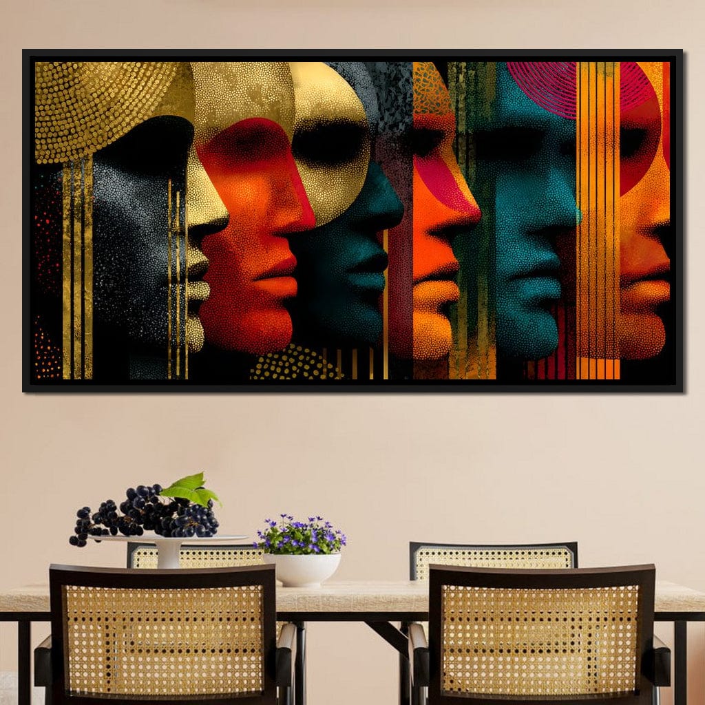 Faces of Colorful Reflections Canvas Wall Art