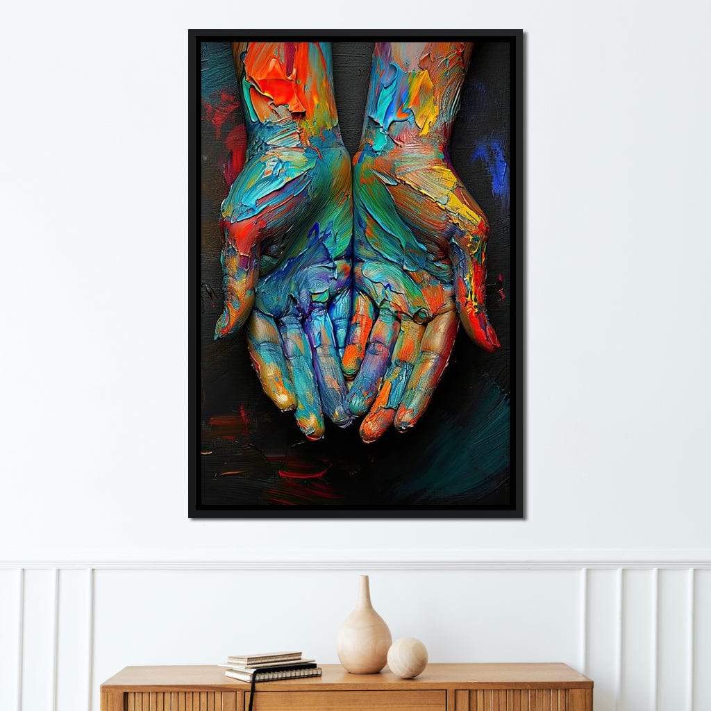 Embrace of Chromatic Hues Canvas Wall Art
