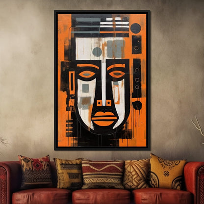 Tribal Mask Canvas Wall Art