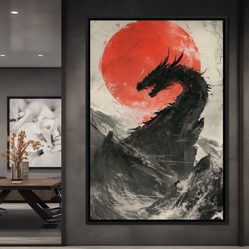 Sunrise Dragon Sovereignty Canvas Wall Art
