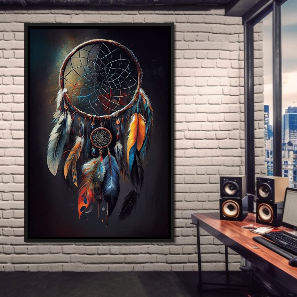 Dreamcatcher & Feathers Canvas Wall Art