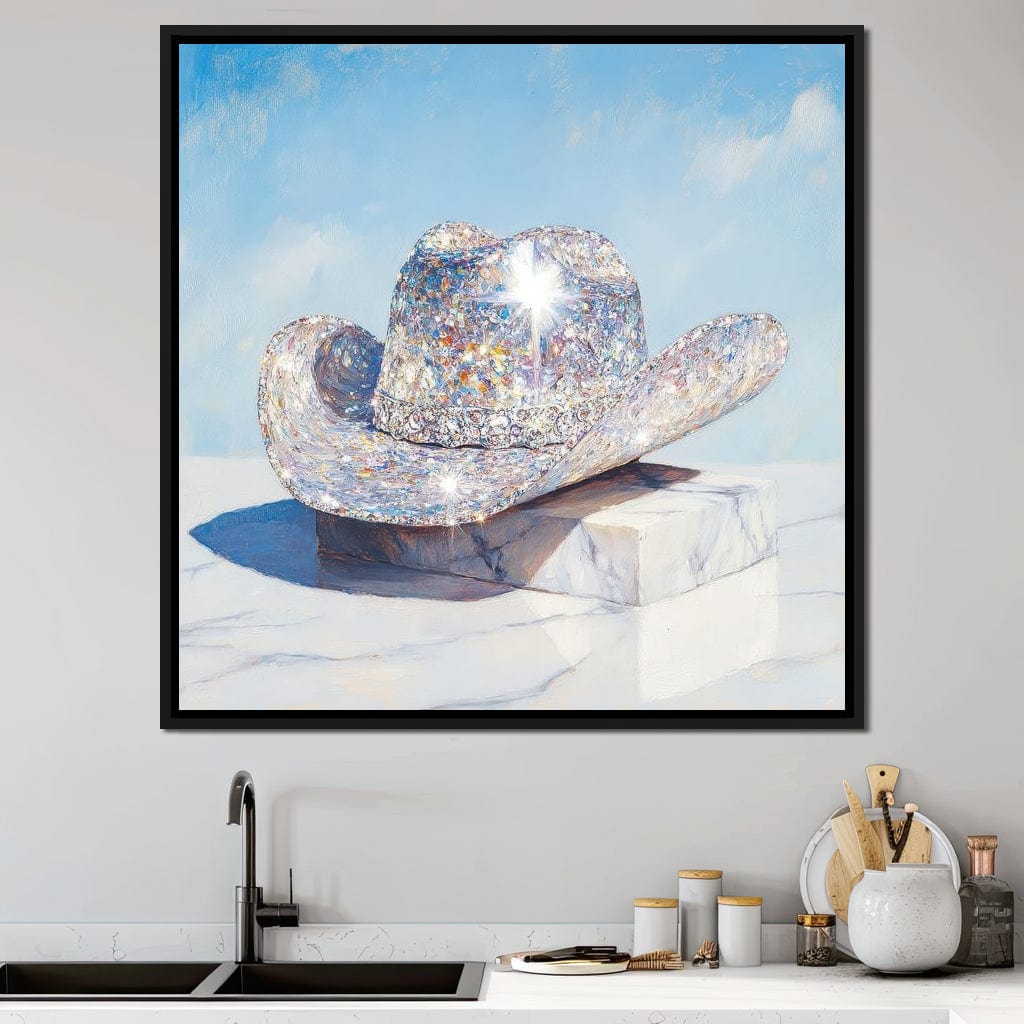 Glistening Cowboy Hat Canvas Wall Art