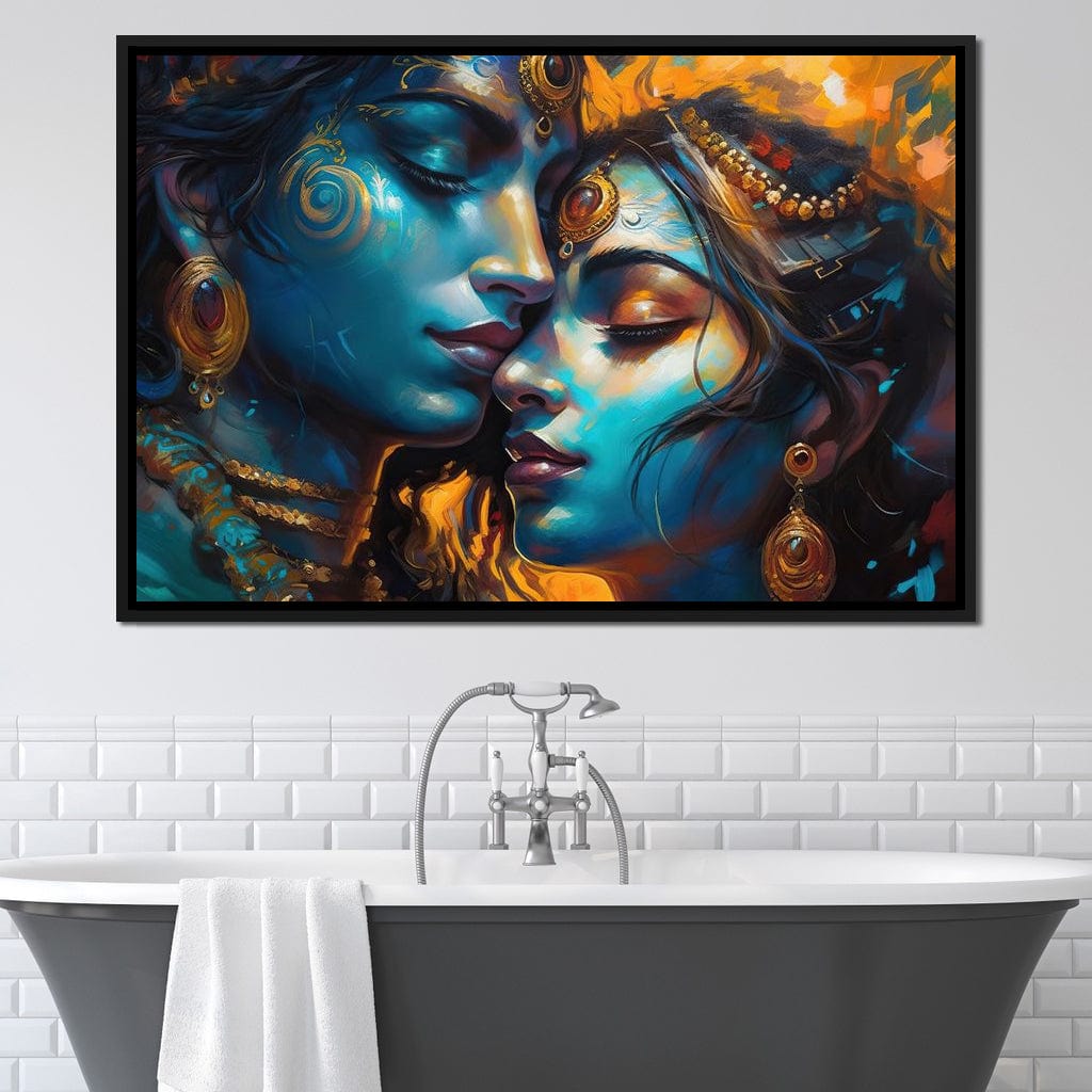 Radha & Krishna Love Story Canvas Wall Art