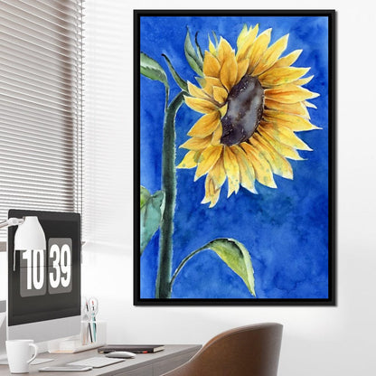 Watercolor Sunflower Canvas Wall Art