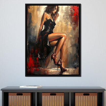Alluring Legs Sleek Noir Elegance Canvas Wall Art