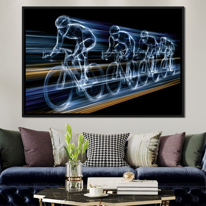 Velocity of the Wireframe Peloton Canvas Wall Art
