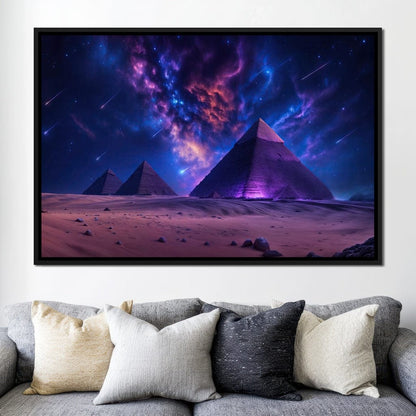 Stardust Over Giza Canvas Wall Art