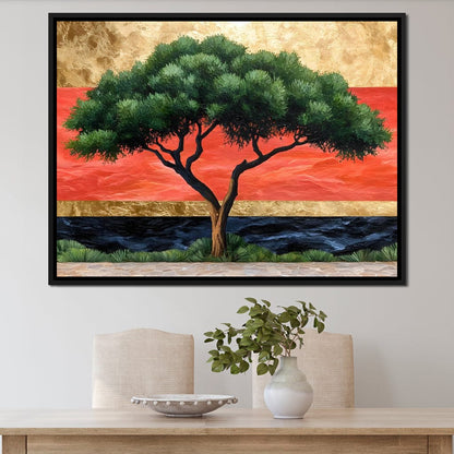 Majestic Dawn Tree Harmony Canvas Wall Art