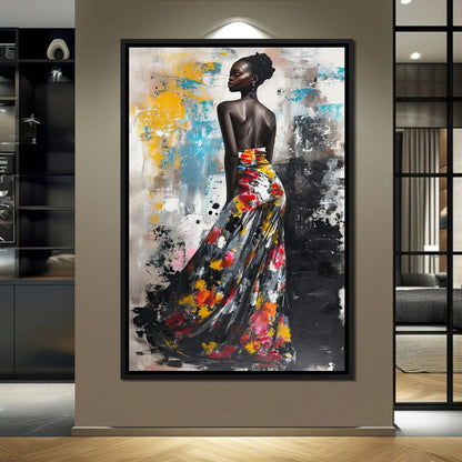 Urban Elegance Amidst Ruins Canvas Wall Art