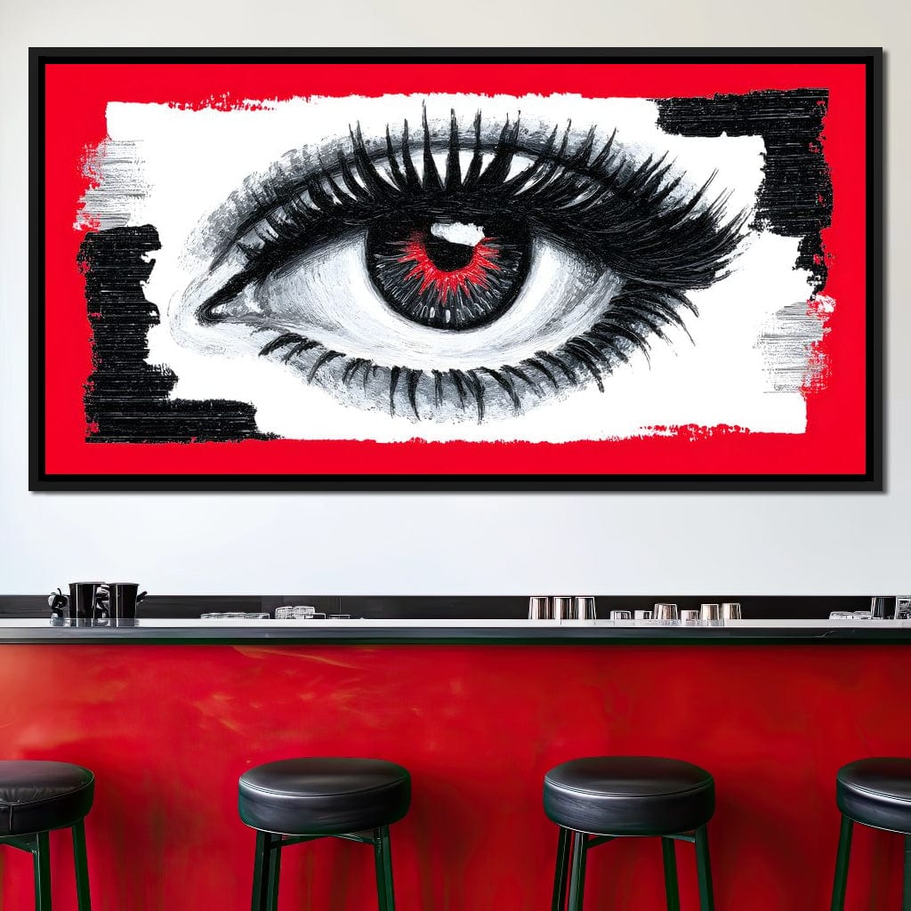 Fiery Sentinel Eye Awakens Canvas Wall Art