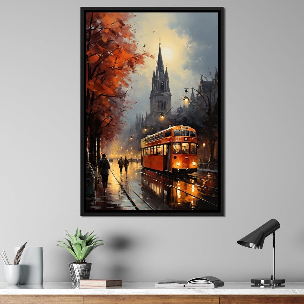 Vintage London Street Canvas Wall Art