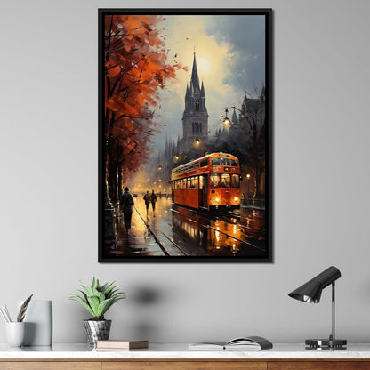 Vintage London Street Canvas Wall Art