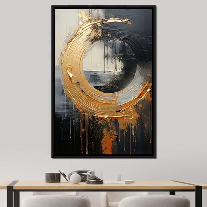 Abyssal Gold Embrace Canvas Wall Art