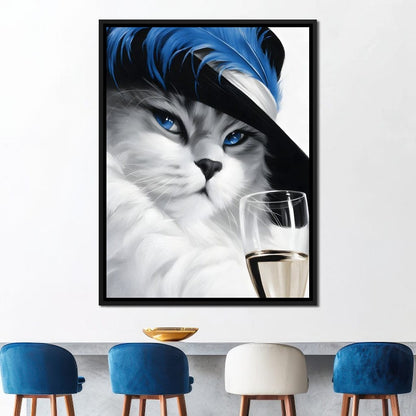 Glamour Feline Elegance Canvas Wall Art