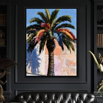 Coastal Palm Tree Canvas Wall Art