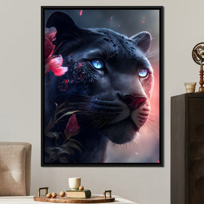 Black Panther Pink Canvas Wall Art
