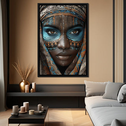 Tribal Beauty Unveiled Canvas Wall Art