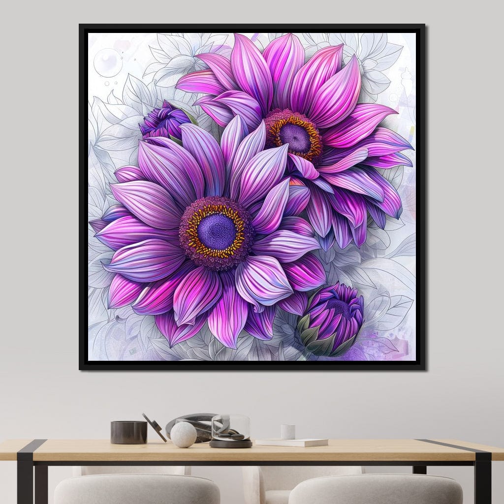 Purple Petal Parade Canvas Wall Art