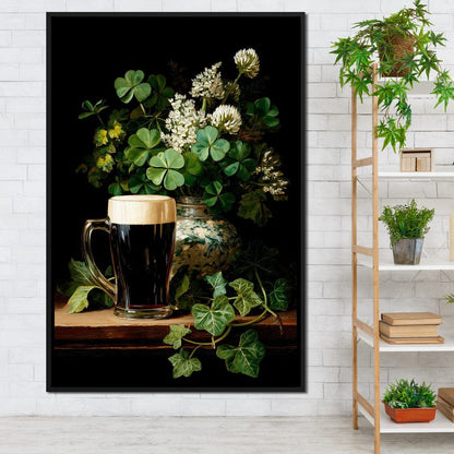 Clover Cream Stout Canvas Wall Art