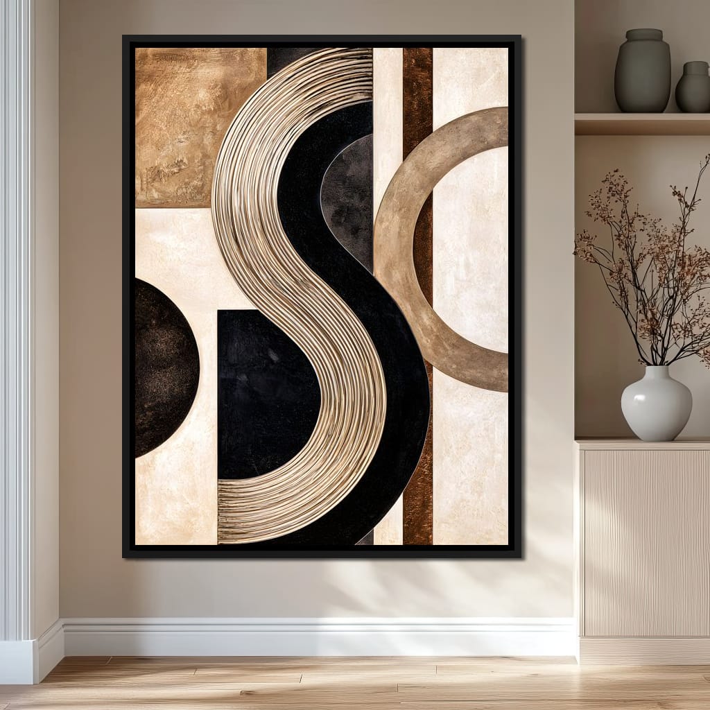 Linear Motion Over Structured Planes Canvas Wall Art