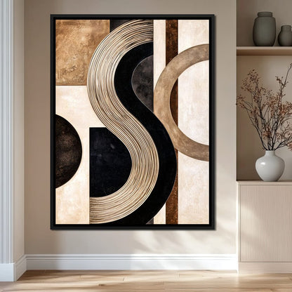 Linear Motion Over Structured Planes Canvas Wall Art