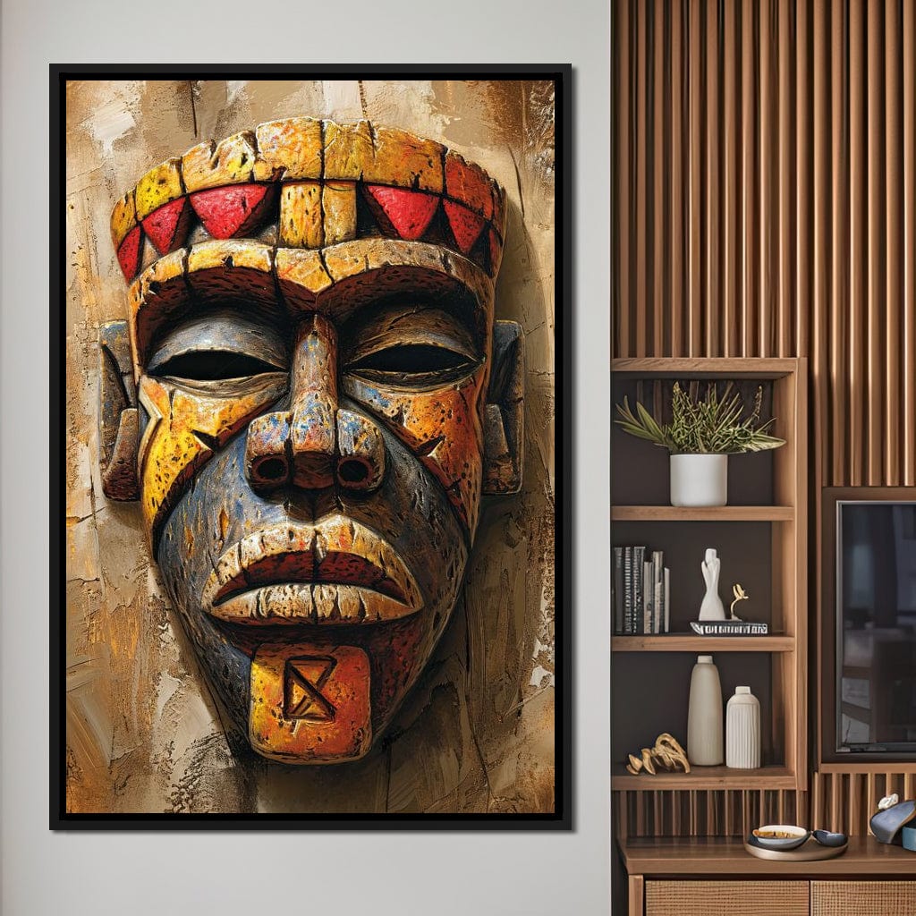 Ancient Tribal Mask Vibrance 2:3 Canvas Wall Art