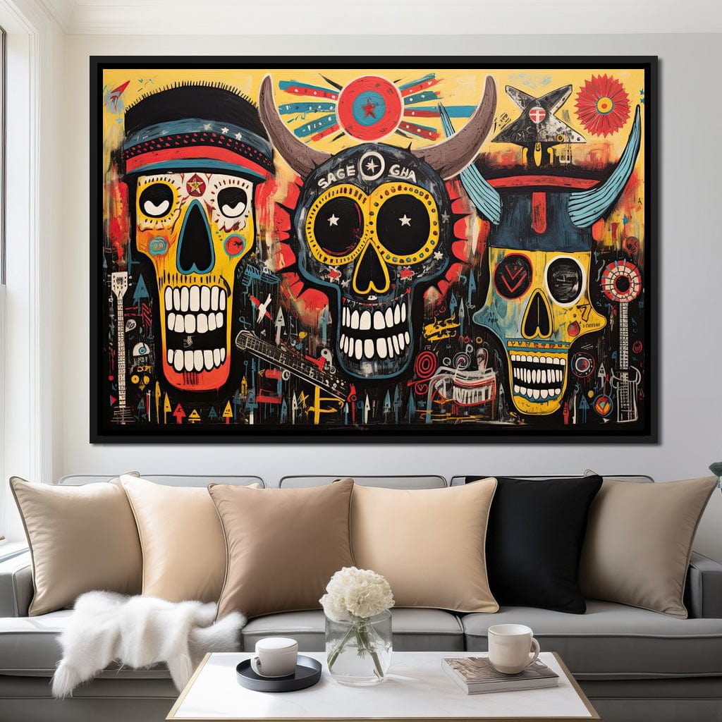 Vibrant Tribal Spirit Montage Canvas Wall Art