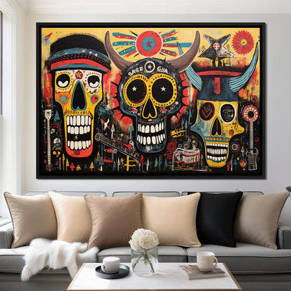 Vibrant Tribal Spirit Montage Canvas Wall Art