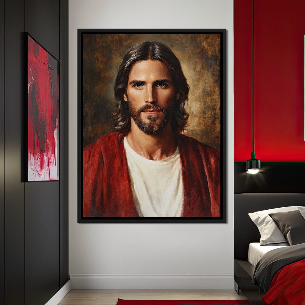 Divine Reflection of Grace Jesus Portrait Canvas Wall Art