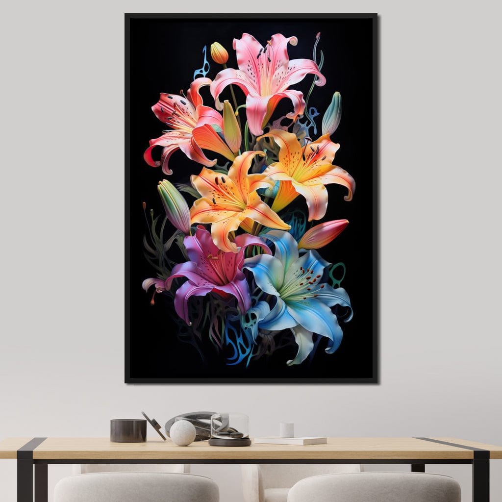 Dazzling Colors in Bloom Canvas Wall Art